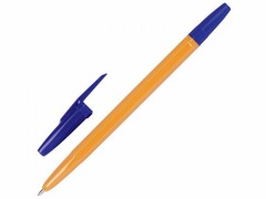 63009 [Корвина 51]Ручка шариковая "КОРВИНА 51" желтый корпус 1 мм СИНЯЯ (50шт/уп)