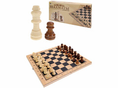 63395 [ИН-4132]Шахматы деревянные с полем 29*15,5*3 см ИН-4132