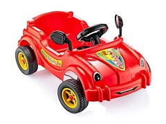 Машина-каталка педальная «Cool Riders» с клаксоном красная 2887_Red