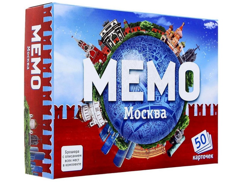 Игра логическая с карточками "Мемо. Москва"
