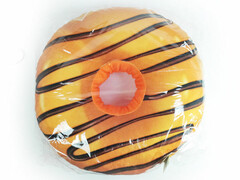65487 [BAV-006]Подушка-игрушка Пончик глазурь оранжевая 48*48см BAV-006
