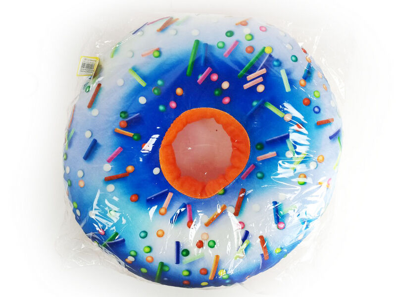 Подушка-игрушка Пончик глазурь светло-голубая 48*48см BAV-009