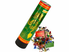 Хлопушка пневматическая "Китайский дракон" с предсказаниями (фольгированное конфетти) 20 см Х-5693
