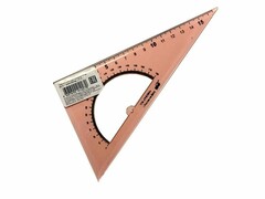 66732 [ТТ-17]Треугольник с транспортиром 17 см ТТ-17