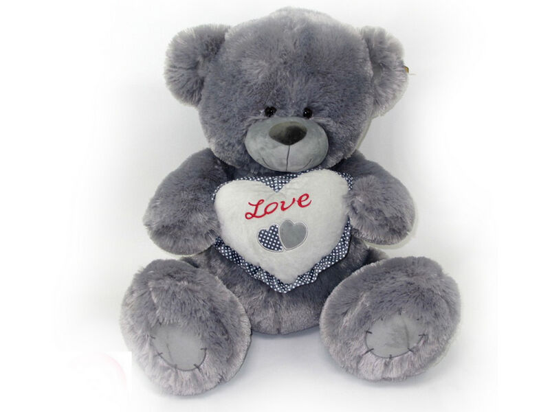 Медведь Сердце серый 9-2071-48