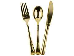 68125 [6231839]Набор столовых приборов золото металлик (вилки, ложки, ножи) 18 шт