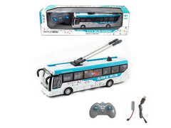 68411 [899-6G]Троллейбус 20 см на р/у (аккум., заряд от USB, свет) 35*10*10 см в кор. 899-6G