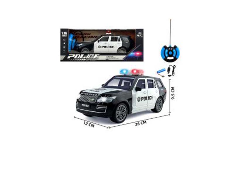 Джип «Полиция» 26 см на р/у (аккум., заряд от USB, свет, звук) 32*13*13 см в кор. T9008A