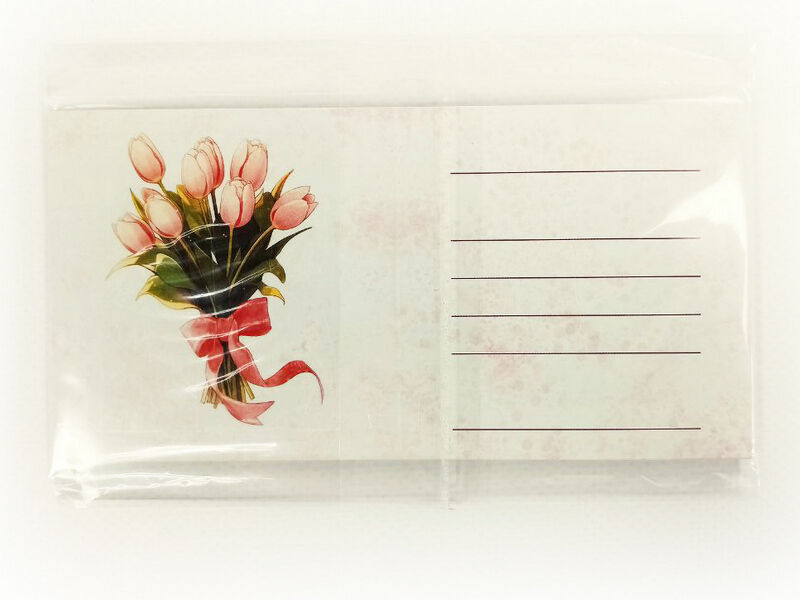Мини-открытка "Букет тюльпанов" Mi85