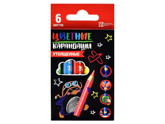 68948 [58585]Набор цветных трехгранных карандашей «ПИНГВИН-ЛЕТЧИК» 6 цветов