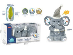 Ночник "Слоник" (свет, колыбельные, дышит) 33*18*17 см в кор. 2991658