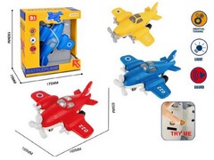 Самолет инерц. (свет, звук) 17,5*7,5*19 см в кор. 3115004
