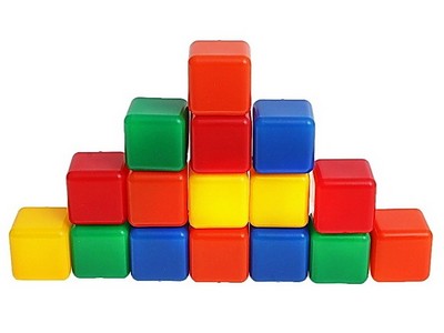 Набор кубиков Цветные 16 эл.