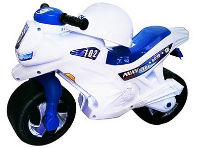 Мотоцикл-каталка 2-х колесный Полиция со шлемом (муз.)