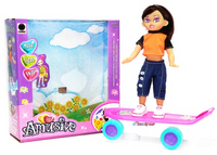 Кукла Amusive на скейте 2G (танцующая с музыкальными и световыми эффектами)