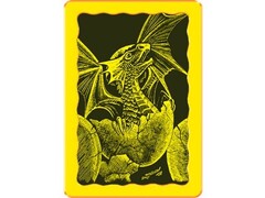 1633 []Гравюра-царапка золото "Рождение дракона" 27*31 см