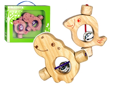 Зеленая игрушка. Погремушка. Птичка и Бегемот