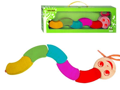 Зеленая игрушка. Змейка. Червячок