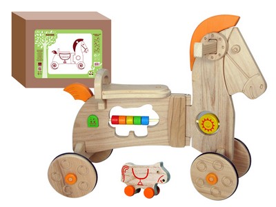 Зеленая игрушка. Каталка большая. Лошадка