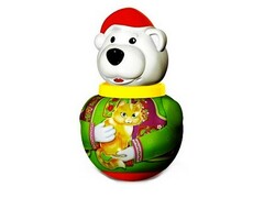 10247 [01737]Неваляшка малая Белый медведь "Борис" в п/пакете