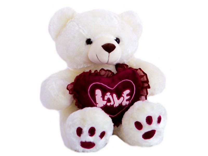 Медведь с сердцем бордо 2194/85