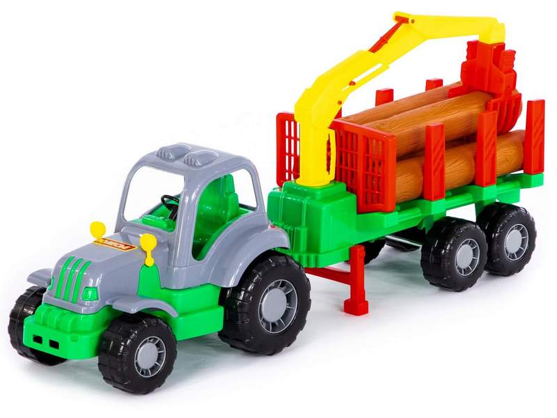 Трактор "Силач" с полуприцепом-лесовозом