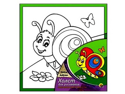 Холст с красками 15х15 см. БАБОЧКА