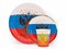 Набор тарелок «Россия! (герб). Триколор»  23 см 6 шт 0