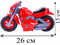 Мотоцикл «СПОРТ» красный И-3407 0