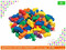 Материал счетный фигурки "Транспорт" (72 шт, 6 видов, 6 цветов) 0