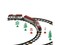Железная дорога на бат. длина пути 308 см (свет) 48*26*5 см в кор. 1512B236-R1 1