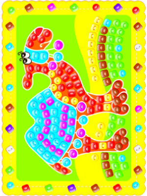 Аппликация из пуговиц "Верблюд"