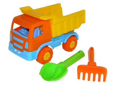 Набор №188: "Салют", автомобиль-самосвал+совок №2, грабельки №2