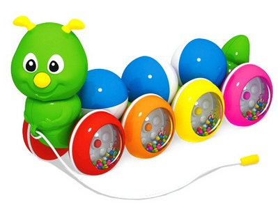 Каталка "Гусеница" с шариками