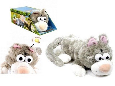 Интерактивная мягкая игрушка «Хохочущий кот» 14 см № 190