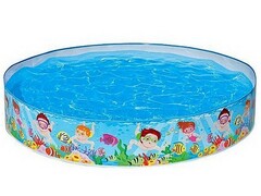 Бассейн "ВЕСЕЛЫЙ ПЛЯЖ" с жестким бортом 152*25см, 370л 56451NP