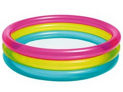 Бассейн с надувным дном "РАДУГА" 86*25см, 68л 57104NP