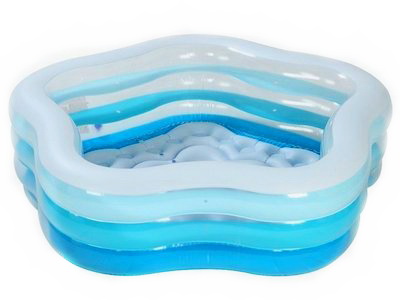 Бассейн с надувным дном "ПЯТИУГОЛЬНЫЙ" 185*180*53см, 466л 56495NP