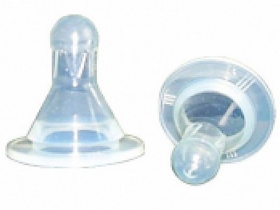 Соска силиконовая на бутылочку медленный поток 2 шт 500МП