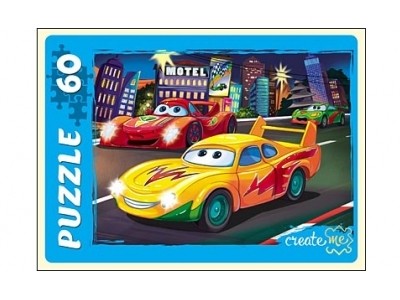 ПАЗЛЫ 60 элементов. ГОНЩИКИ