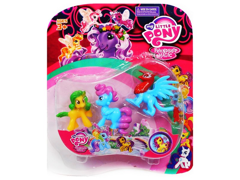 Купить оптом Герои "My Little Poni" 3 шт 17*20 на планшете CY1629602 в Луганске