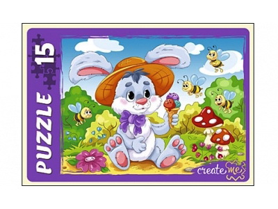 МАКСИ-ПАЗЛЫ 15 элементов. ПЛЮШЕВЫЙ ЗАЙКА