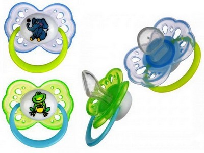 Купить оптом Пустышка "Цветочек" (6-18) с кольцом, соска силиконовая с прикусом 416БУС6-18 в Луганске