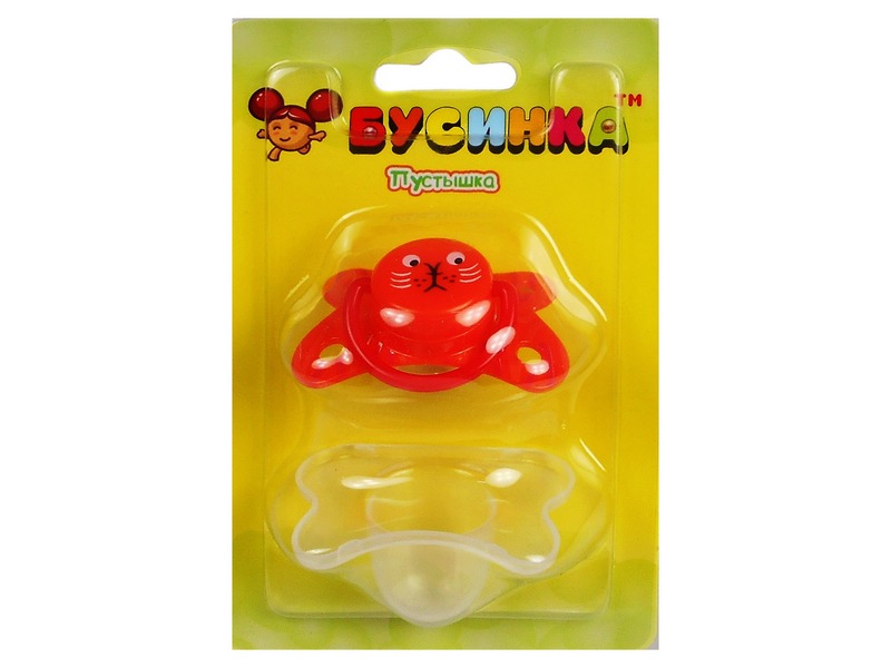 Пустышка с колпачком (6-18), соска силиконовая с прикусом 423БУС6-18