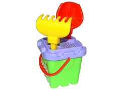 Набор №262: ведро-крепость малое, ситечко-крепость, совок №2, грабельки №2