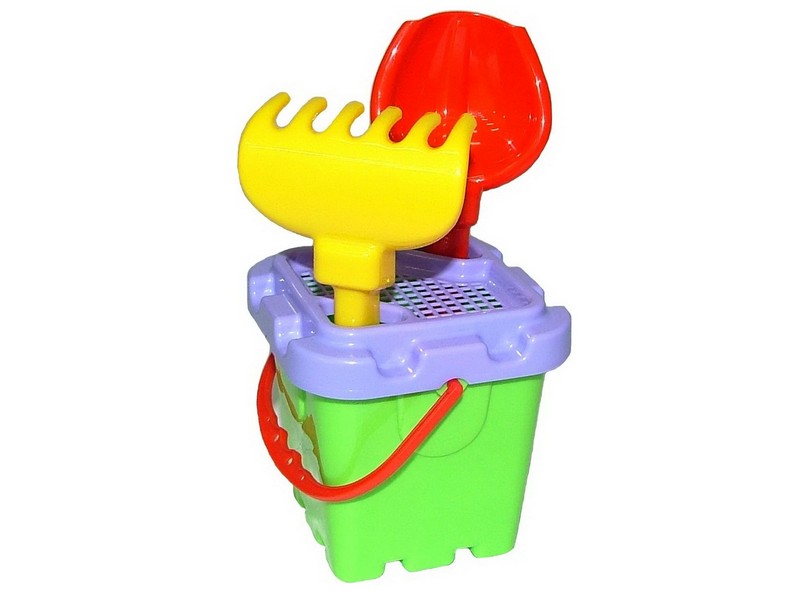 Набор №262: ведро-крепость малое, ситечко-крепость, совок №2, грабельки №2