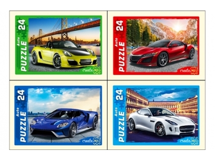 ПАЗЛЫ 24 элемента. СУПЕР МАШИНЫ кратно 32