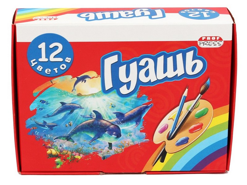 Краски гуашевые 12 цв. 20 мл КГ-4585