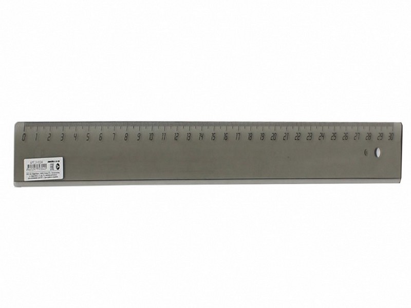 Линейка 30 см. ПРОЗРАЧНАЯ ТОНИРОВАННАЯ (Л-9304)