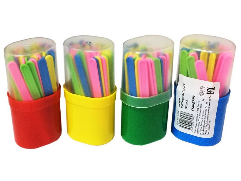 Купить оптом Набор счетных палочек СТАНДАРТ 40 шт в пенале НР-4564 в Луганске